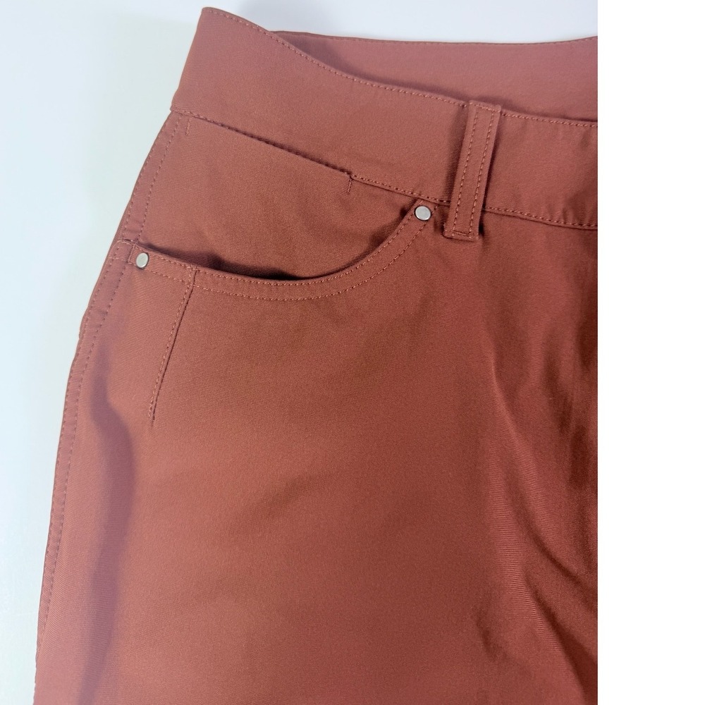 Lululemon City Sleek 5 Pocket straight Leg Pant Brown Clay Size 12 Mid Rise - Picture 4 of 10